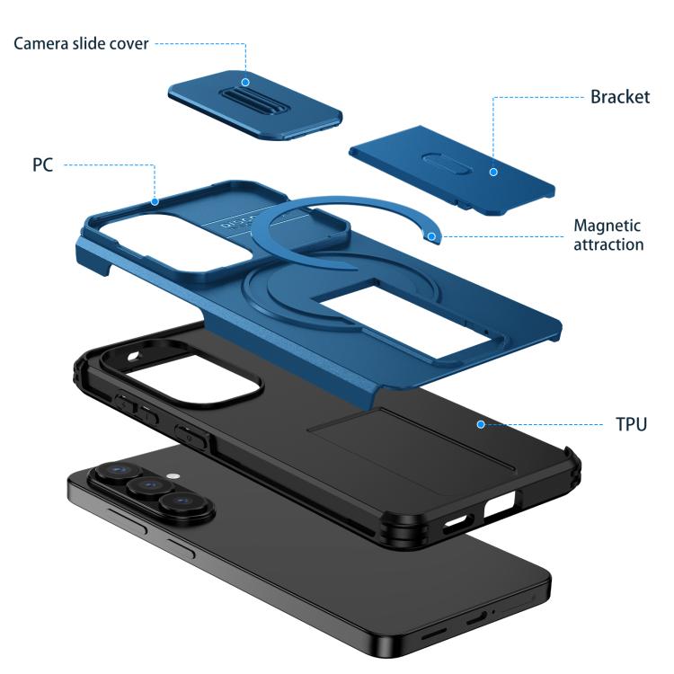 For Samsung Galaxy S26 5G Sliding Camshield MagSafe Holder Phone Case