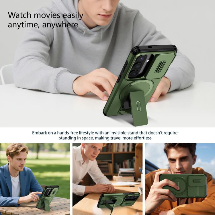 For Samsung Galaxy S26 5G Sliding Camshield MagSafe Holder Phone Case