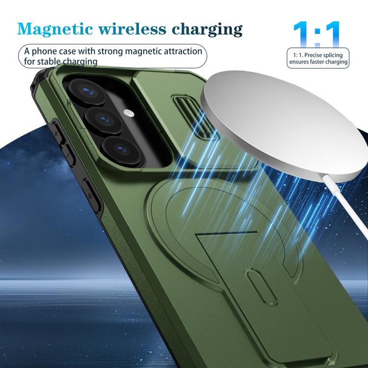 For Samsung Galaxy S26 5G Sliding Camshield MagSafe Holder Phone Case