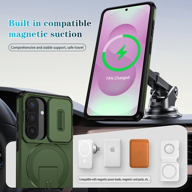 For Samsung Galaxy S26 5G Sliding Camshield MagSafe Holder Phone Case