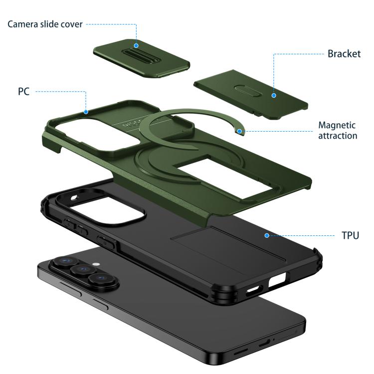 For Samsung Galaxy S26 5G Sliding Camshield MagSafe Holder Phone Case