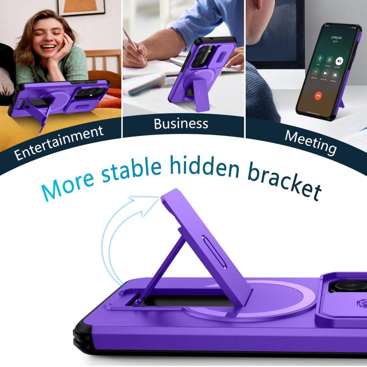 For Samsung Galaxy S26 5G Sliding Camshield MagSafe Holder Phone Case