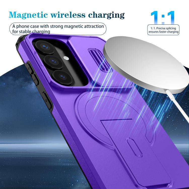 For Samsung Galaxy S26 5G Sliding Camshield MagSafe Holder Phone Case