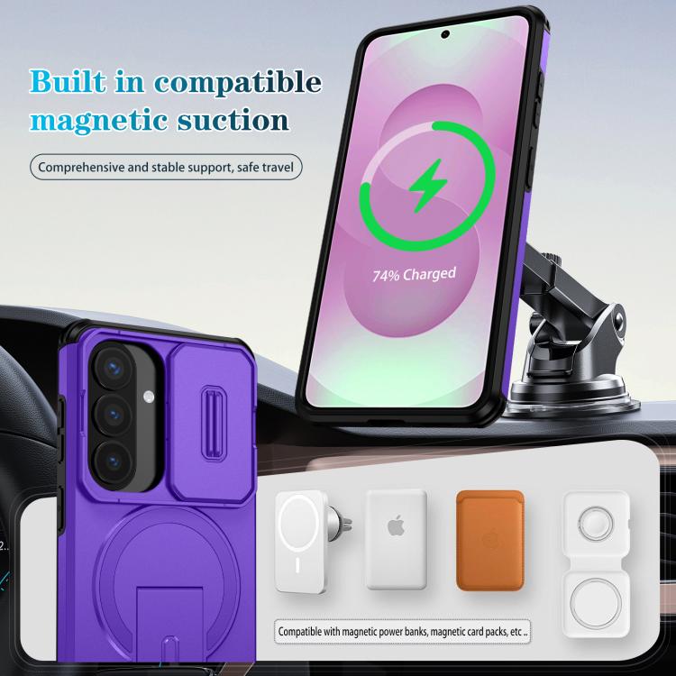 For Samsung Galaxy S26 5G Sliding Camshield MagSafe Holder Phone Case