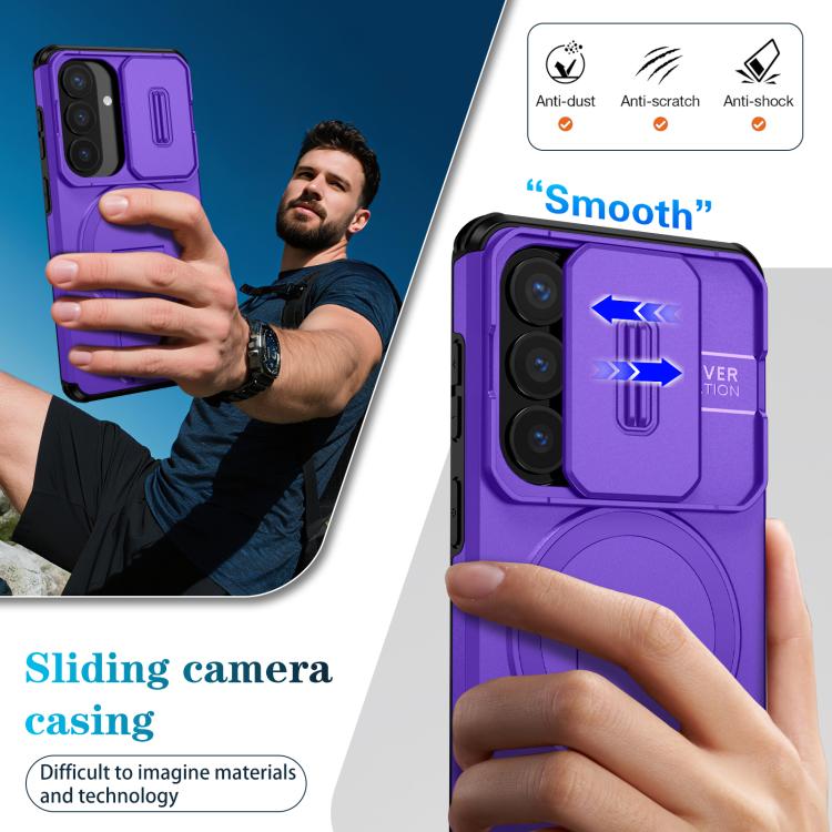 For Samsung Galaxy S26 5G Sliding Camshield MagSafe Holder Phone Case