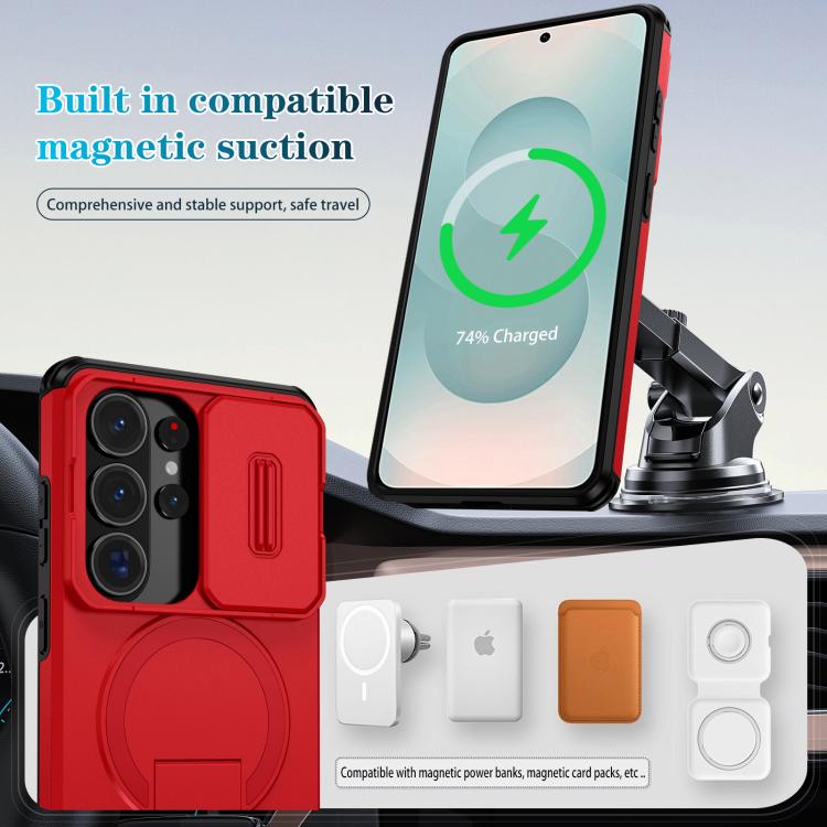 For Samsung Galaxy S26 Ultra 5G Sliding Camshield MagSafe Holder Phone Case