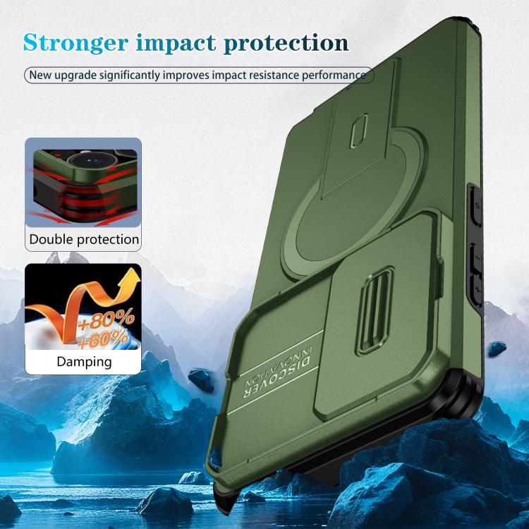 For Samsung Galaxy S26 Ultra 5G Sliding Camshield MagSafe Holder Phone Case