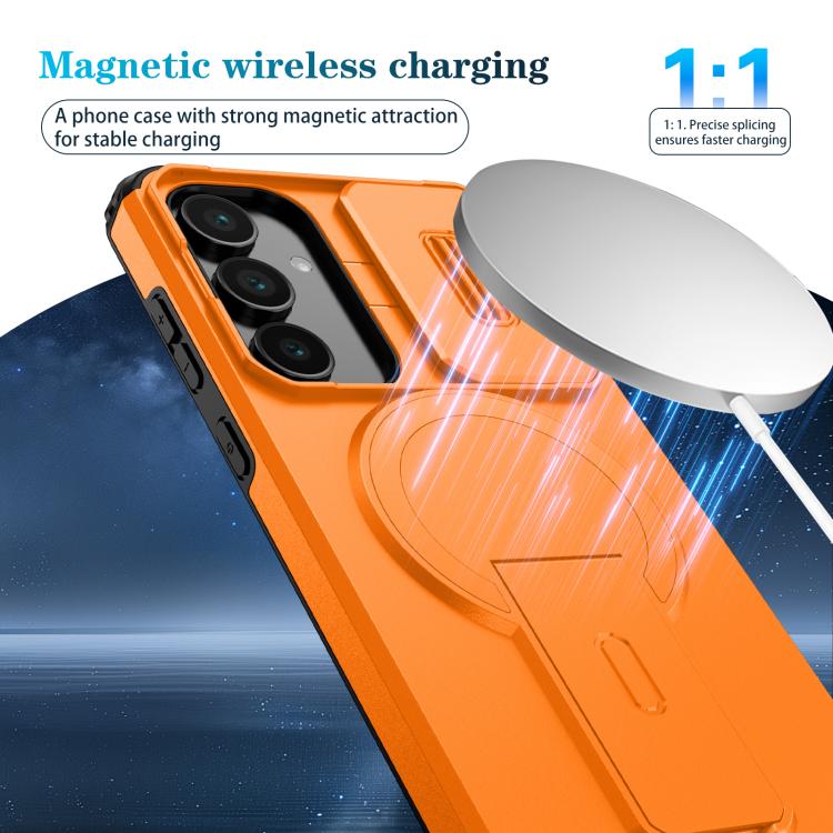 For Samsung Galaxy S24 FE 5G Sliding Camshield MagSafe Holder Phone Case