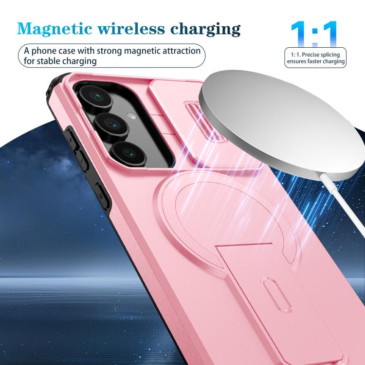 For Samsung Galaxy S24 FE 5G Sliding Camshield MagSafe Holder Phone Case