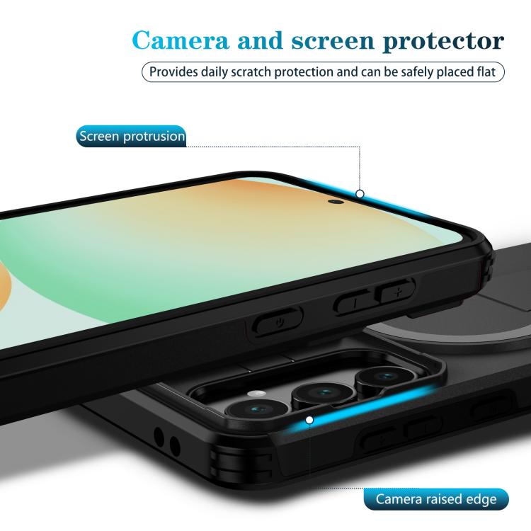 For Samsung Galaxy S24 FE 5G Sliding Camshield MagSafe Holder Phone Case
