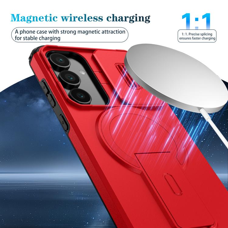 For Samsung Galaxy S24 FE 5G Sliding Camshield MagSafe Holder Phone Case
