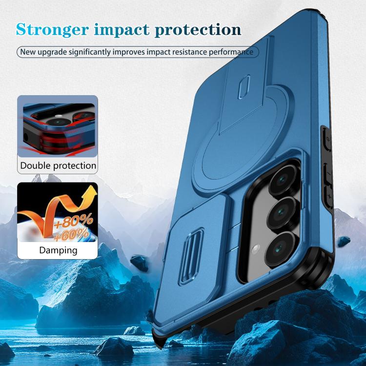 For Samsung Galaxy S24 FE 5G Sliding Camshield MagSafe Holder Phone Case
