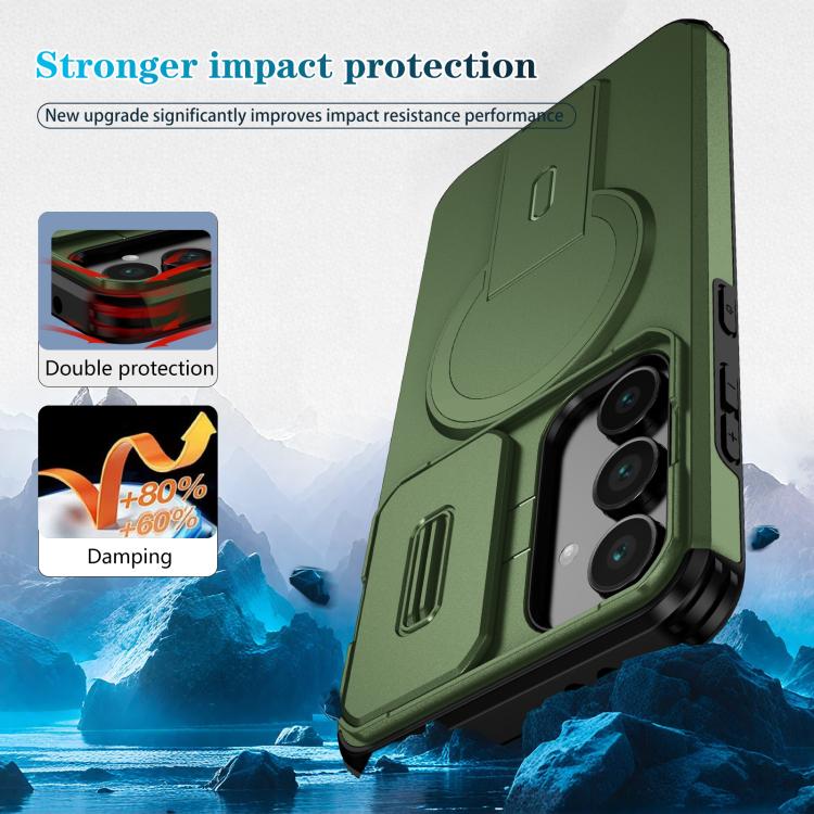 For Samsung Galaxy S24 FE 5G Sliding Camshield MagSafe Holder Phone Case
