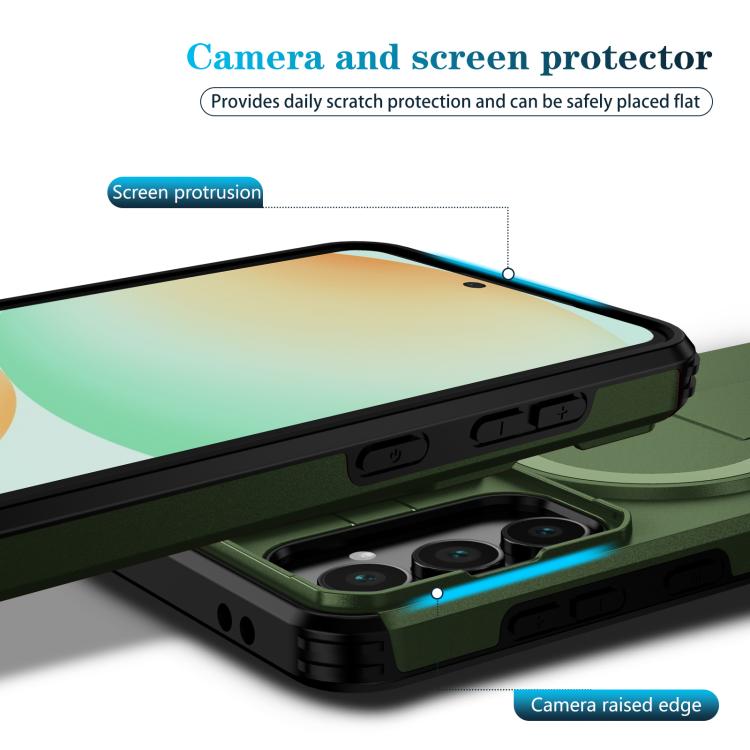 For Samsung Galaxy S24 FE 5G Sliding Camshield MagSafe Holder Phone Case