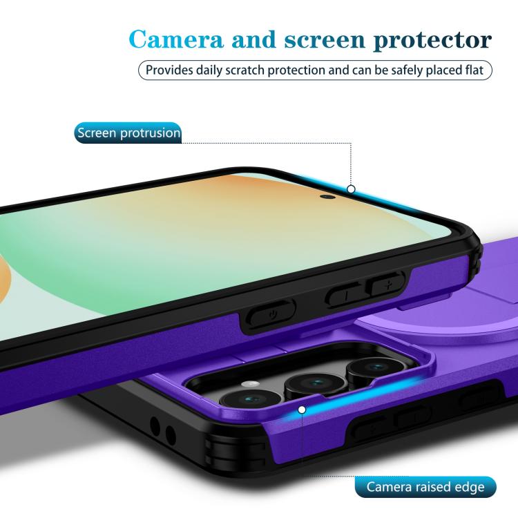 For Samsung Galaxy S24 FE 5G Sliding Camshield MagSafe Holder Phone Case