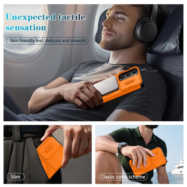 For Samsung Galaxy S23 5G Sliding Camshield MagSafe Holder Phone Case