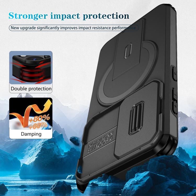 For Samsung Galaxy S23 5G Sliding Camshield MagSafe Holder Phone Case