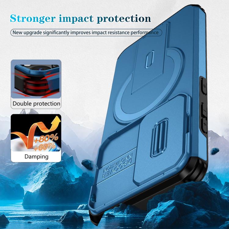 For Samsung Galaxy S23 5G Sliding Camshield MagSafe Holder Phone Case