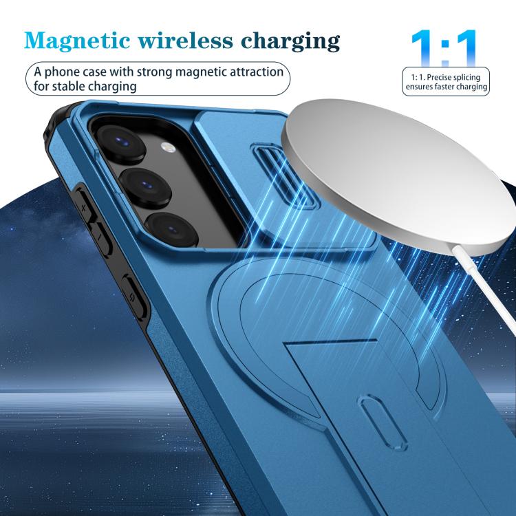 For Samsung Galaxy S23 5G Sliding Camshield MagSafe Holder Phone Case