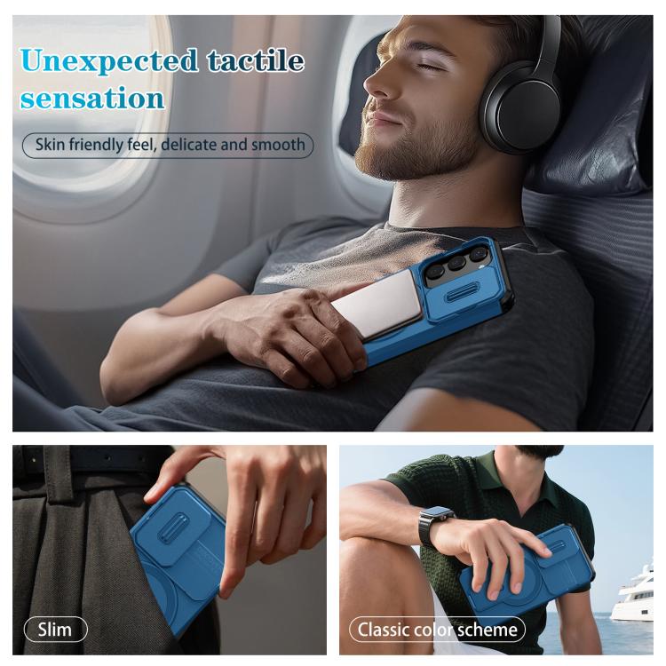 For Samsung Galaxy S23 5G Sliding Camshield MagSafe Holder Phone Case