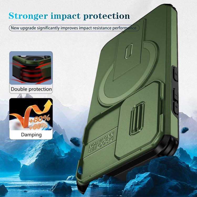 For Samsung Galaxy S23 5G Sliding Camshield MagSafe Holder Phone Case