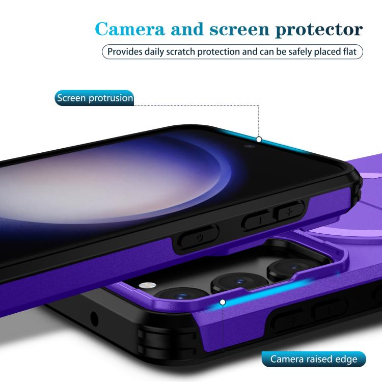 For Samsung Galaxy S23 5G Sliding Camshield MagSafe Holder Phone Case