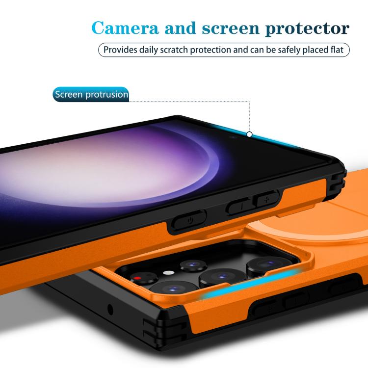 For Samsung Galaxy S23 Ultra 5G Sliding Camshield MagSafe Holder Phone Case