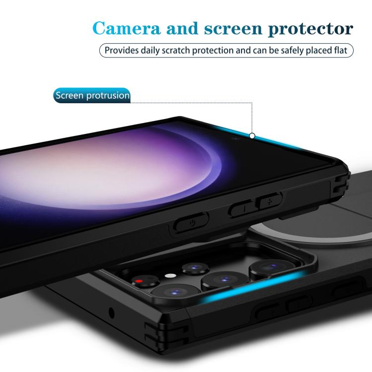 For Samsung Galaxy S23 Ultra 5G Sliding Camshield MagSafe Holder Phone Case
