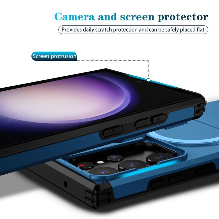 For Samsung Galaxy S23 Ultra 5G Sliding Camshield MagSafe Holder Phone Case