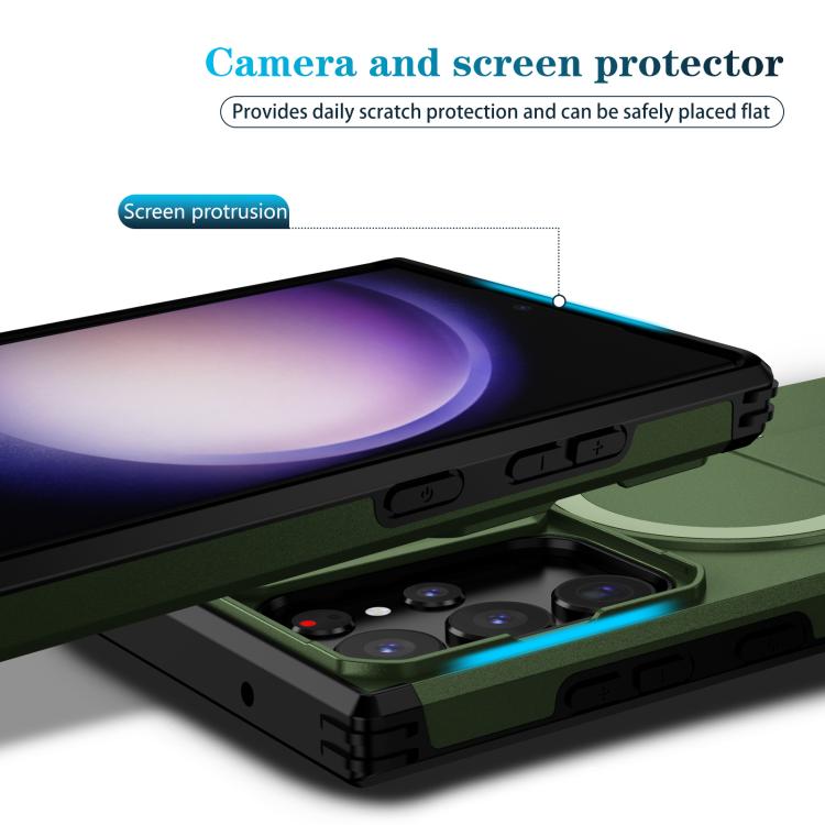 For Samsung Galaxy S23 Ultra 5G Sliding Camshield MagSafe Holder Phone Case