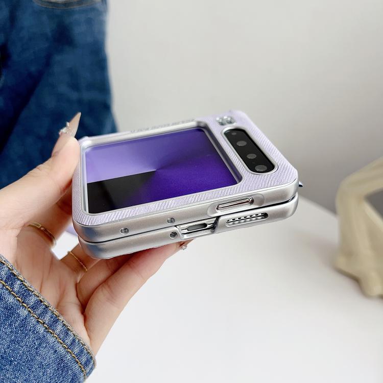 For Huawei Pura X Silver Edge Side Buckle Denim Textured MagSafe Magnetic Phone Case