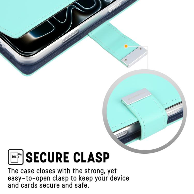For iPhone 17 Pro Max GOOSPERY RICH DIARY Crazy Horse Texture Leather Phone Case