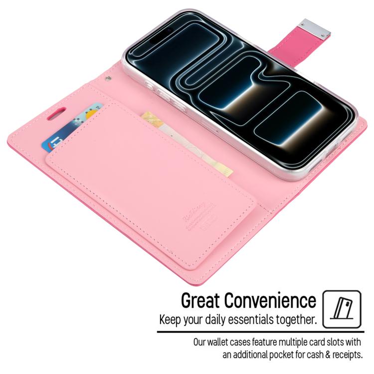 For iPhone 17 Pro Max GOOSPERY RICH DIARY Crazy Horse Texture Leather Phone Case
