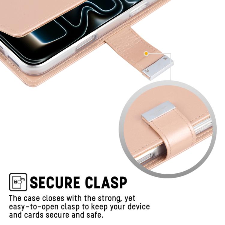 For iPhone 17 Pro GOOSPERY RICH DIARY Crazy Horse Texture Leather Phone Case