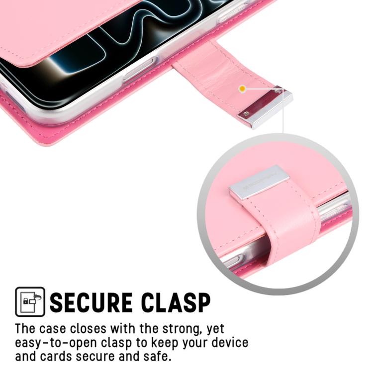 For iPhone 17 Pro GOOSPERY RICH DIARY Crazy Horse Texture Leather Phone Case