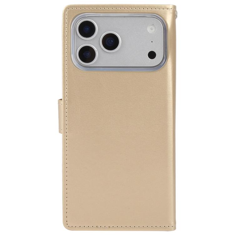 For iPhone 17 Pro GOOSPERY RICH DIARY Crazy Horse Texture Leather Phone Case