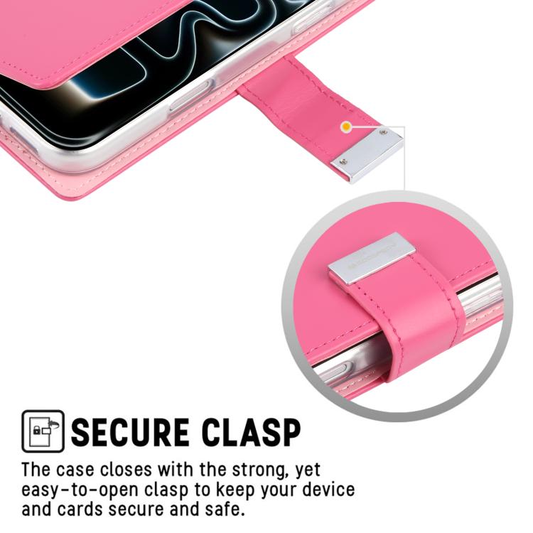 For iPhone 17 Pro GOOSPERY RICH DIARY Crazy Horse Texture Leather Phone Case