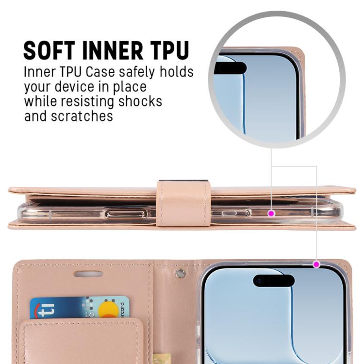 For iPhone Air GOOSPERY RICH DIARY Crazy Horse Texture Leather Phone Case