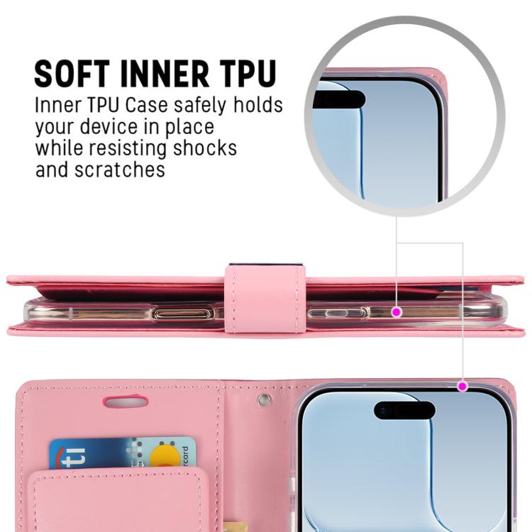 For iPhone Air GOOSPERY RICH DIARY Crazy Horse Texture Leather Phone Case