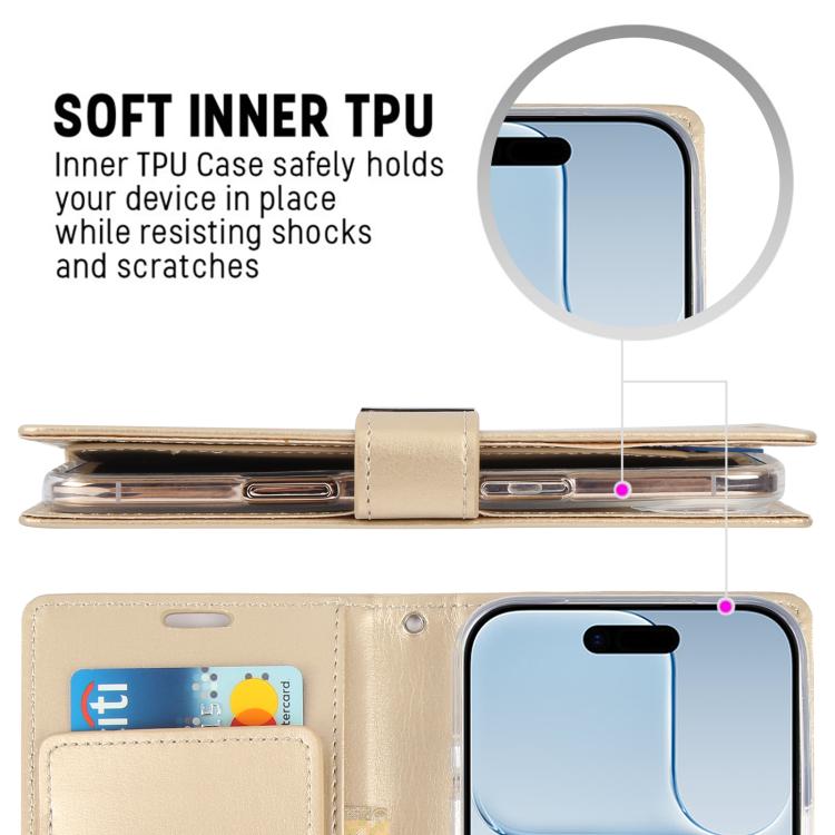 For iPhone Air GOOSPERY RICH DIARY Crazy Horse Texture Leather Phone Case