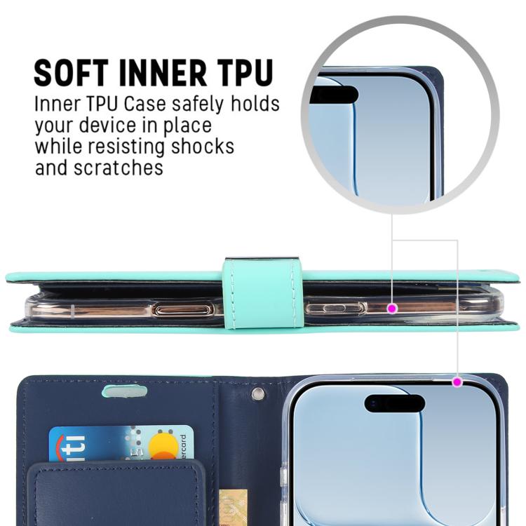 For iPhone Air GOOSPERY RICH DIARY Crazy Horse Texture Leather Phone Case