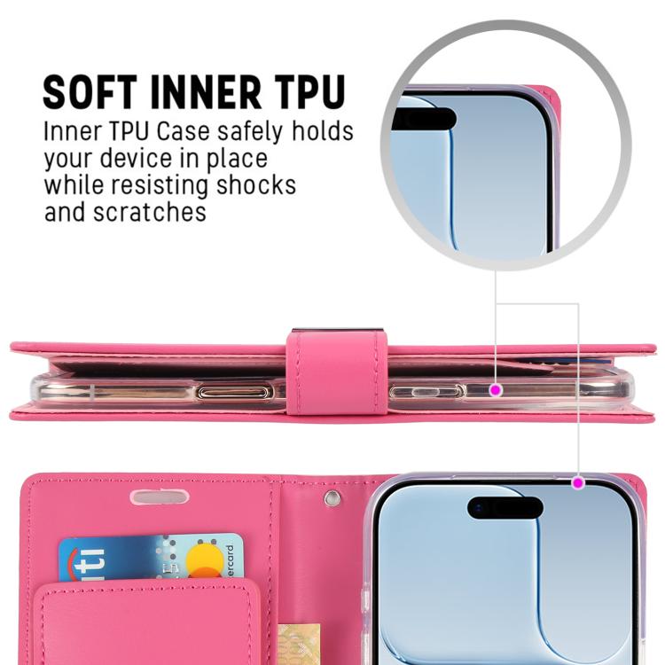 For iPhone Air GOOSPERY RICH DIARY Crazy Horse Texture Leather Phone Case