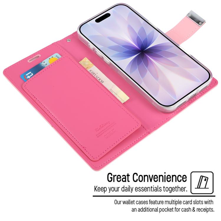 For iPhone 17 GOOSPERY RICH DIARY Crazy Horse Texture Leather Phone Case