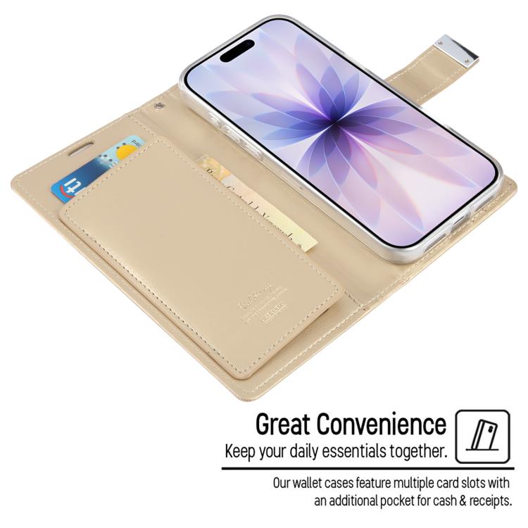 For iPhone 17 GOOSPERY RICH DIARY Crazy Horse Texture Leather Phone Case