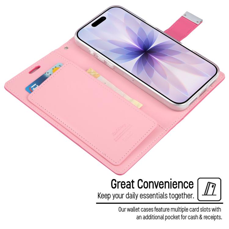 For iPhone 17 GOOSPERY RICH DIARY Crazy Horse Texture Leather Phone Case