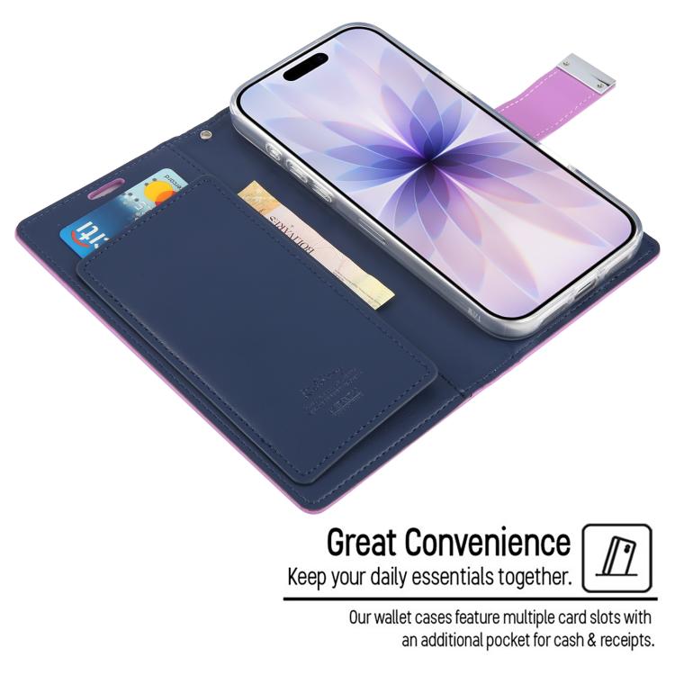 For iPhone 17 GOOSPERY RICH DIARY Crazy Horse Texture Leather Phone Case