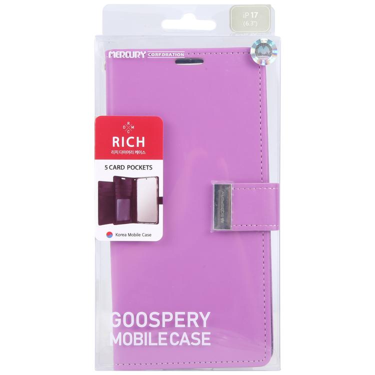 For iPhone 17 GOOSPERY RICH DIARY Crazy Horse Texture Leather Phone Case