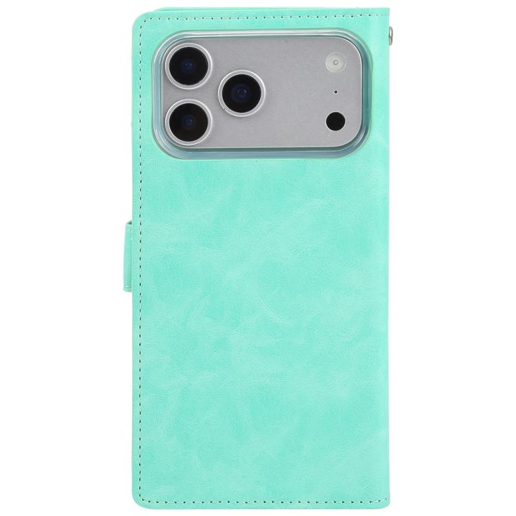 For iPhone 17 Pro Max GOOSPERY MANSOOR DIARY 9 Card Slots Leather Phone Case
