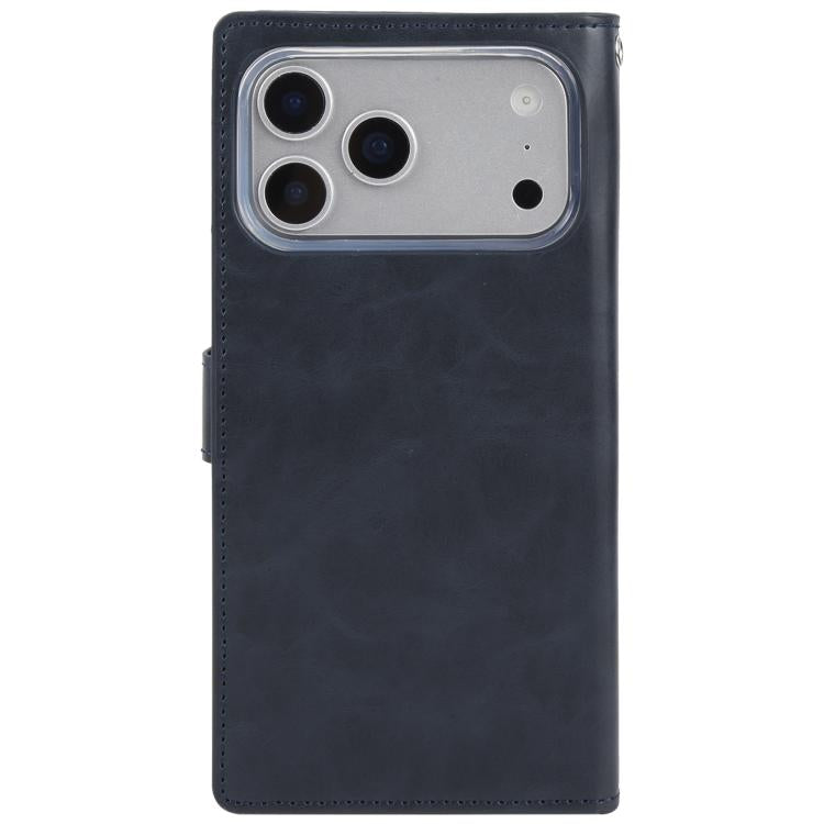 For iPhone 17 Pro Max GOOSPERY MANSOOR DIARY 9 Card Slots Leather Phone Case