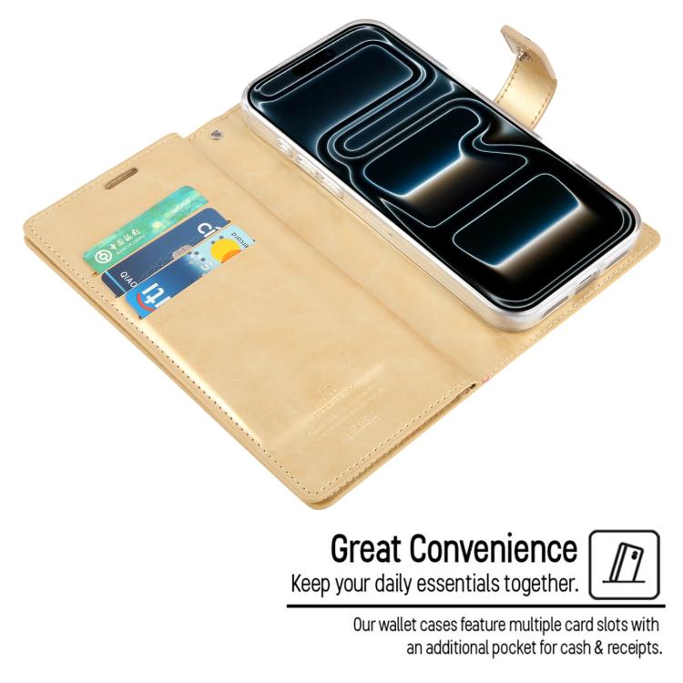 For iPhone 17 Pro Max GOOSPERY MANSOOR DIARY 9 Card Slots Leather Phone Case